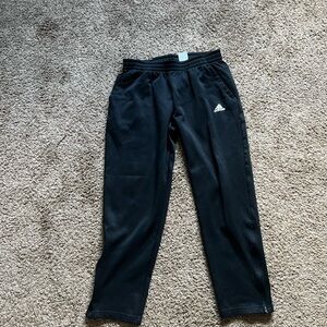 Adidas Black Jogger Sweatpants with Tapered Fit